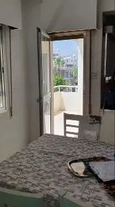 The old dining area by the balcony door