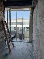 Balcony opening during the works